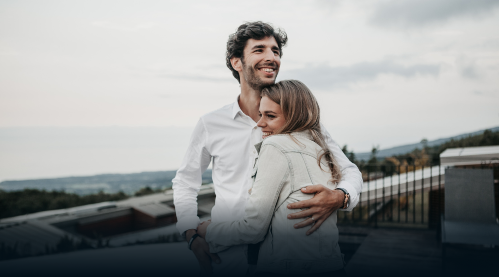 Couple hugging