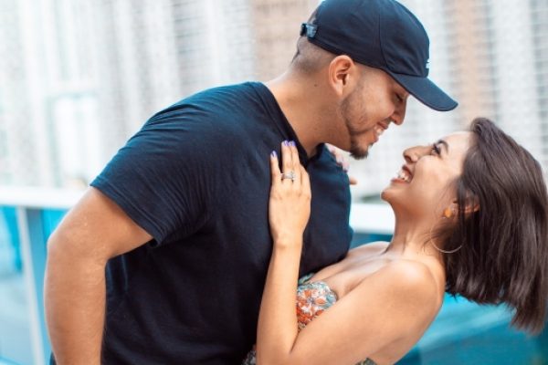 couple in happy mood