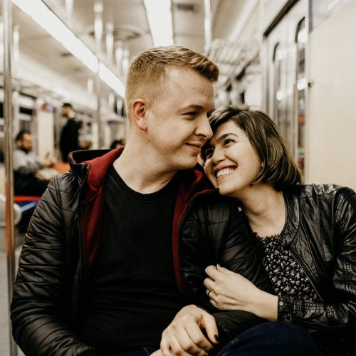 Couple having fun
